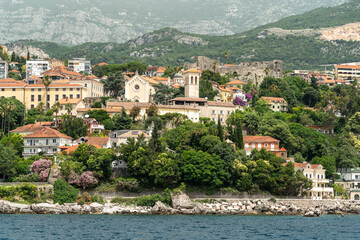 Fototapeta premium Bay of Kotor also known as the Boka views, popular Balkan coastline