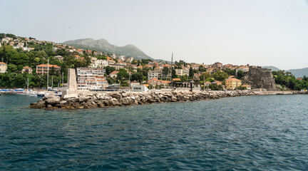 Fototapeta premium Bay of Kotor also known as the Boka views, popular Balkan coastline