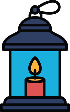 recommend clip art: black and white lantern with a candle inside
