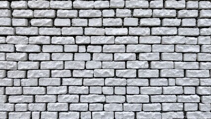 Obraz premium a white brick wall with a pattern of white bricks.