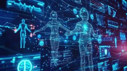 Digital Human Body with Medical Data.