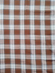 Layered fabric plaid tartan, textile fabric texture. Custom check seamless pattern background