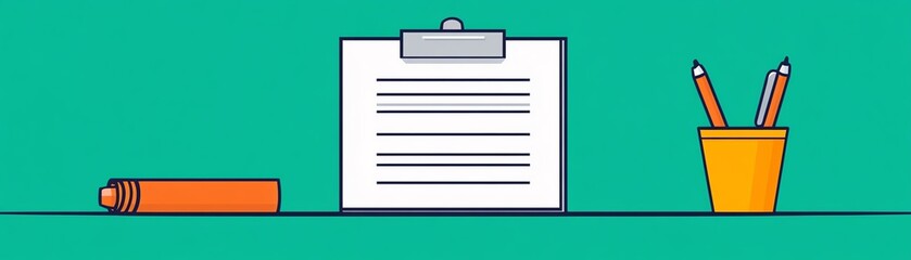 Voting polls, survey results, flat design illustration