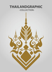 Vector element ethnic decorative ornament ethnic thai illustration