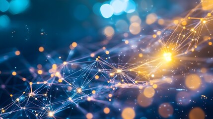 Fototapeta premium Abstract Network Connection Background, Futuristic Technology