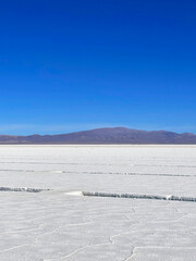 Obraz premium Salinas Grandes salt flats in Jujuy province, Argentina
