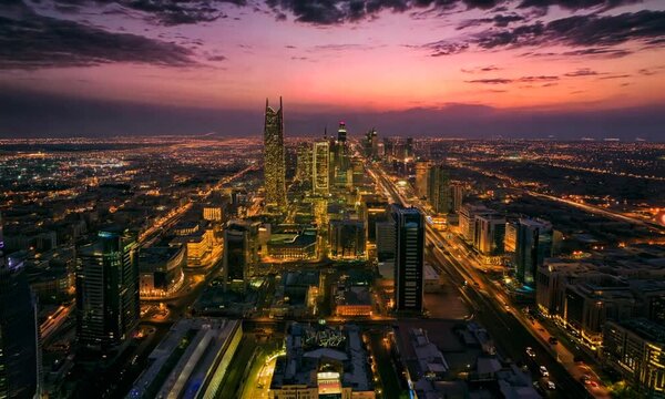 Arial view of Riyadh City Saudi Arabia