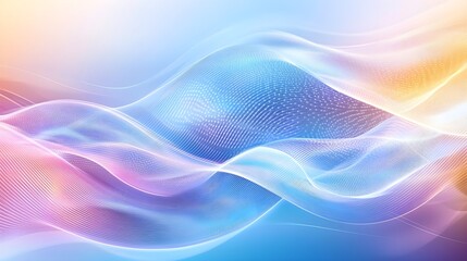 Abstract Wavy Lines Background in Pastel Colors