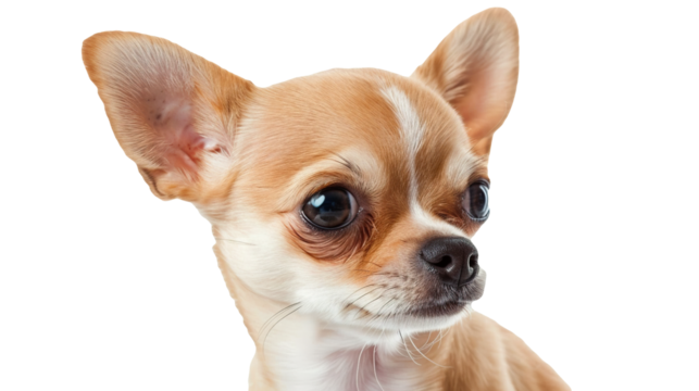 Chihuahua dog puppy isolated on transparent background, PNG
