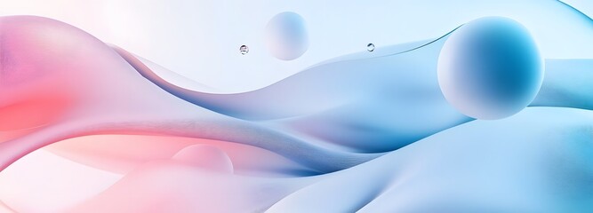 63. Futuristic 3D design with floating geometric shapes and sleek gradients creating a sophisticated pattern against white.