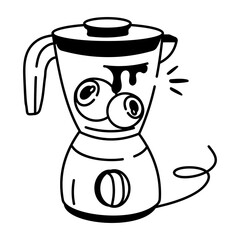 A sketchy icon of bloody blender 