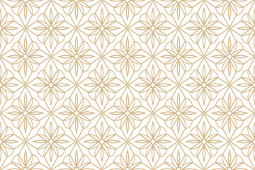 Seamless geometric pattern with hexagon grid line, modern triangle repeats background vector.