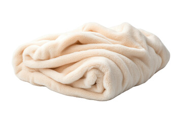Cozy beige blanket folded perfect for warmth and comfort in any living space or bedroom setting.