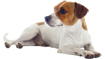Dog Jack russell isolated on transparent background, PNG
