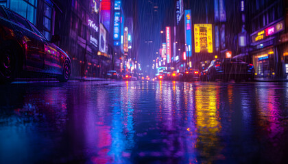 Obraz premium rainy day scene wallpaper