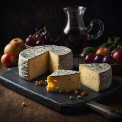 Savor the artistry of cheese making with a well-curated cheese presentation featuring a variety of textures and rich, flavorful options for any event