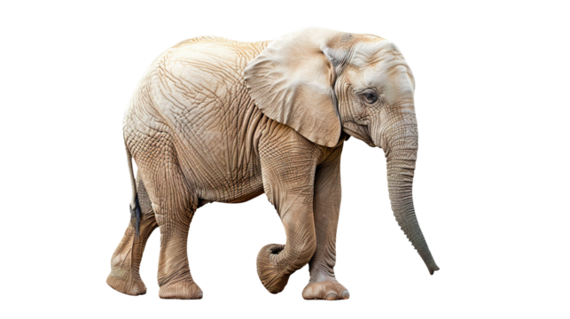 Elephant isolated on transparent background, PNG - Powered by Adobe