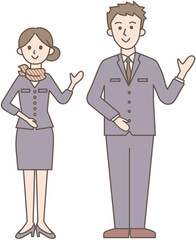案内するビジネスパーソン