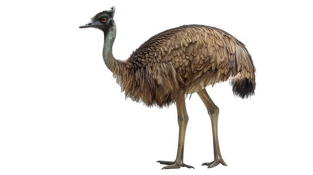 Emu bird isolated on transparent background, PNG