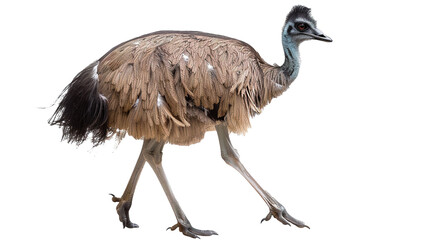 Fototapeta premium Emu bird isolated on transparent background, PNG