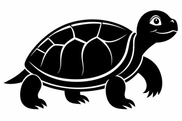Turtle black silhouette vector