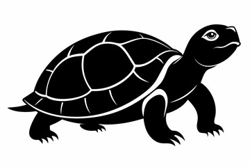 Turtle black silhouette vector