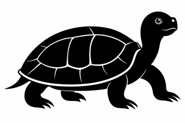 Turtle black silhouette vector