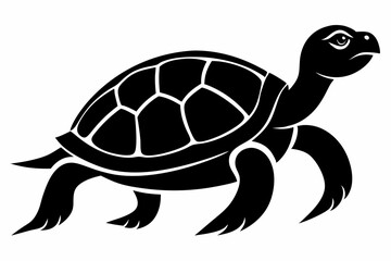 Turtle black silhouette vector