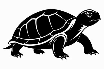 Turtle black silhouette vector