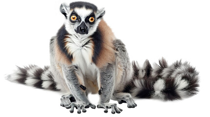 Lemur isolated on transparent background, PNG
