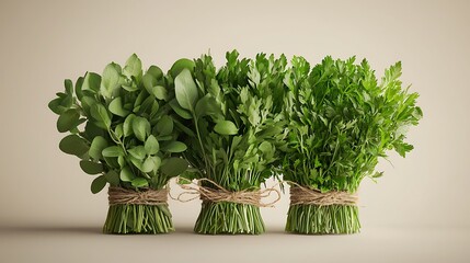 Naklejka premium Fresh Herbs - Sage, Parsley, Dill.
