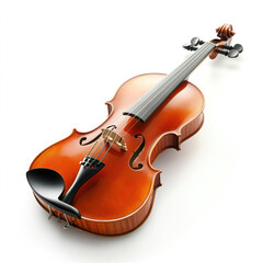Fototapeta premium a violin, real photo style. White background. --v 6.1 Job ID: 8a6e5715-10ae-4fe6-8c3d-d41229263c32