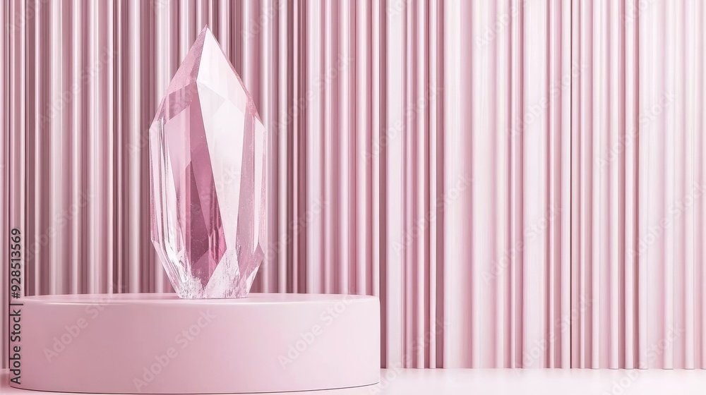 Poster Background with abstract iridescent gems. 3D rendering.
