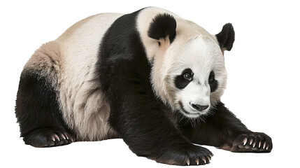 Panda bear isolated on transparent background, PNG