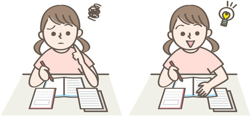 勉強中の女の子