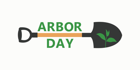 Happy Arbor Day vector illustration, Badge, Seal, Sticker, Stamp, Label, Tag, Greetings Card, Logo, Emblem Vector Illustration Design, Arbor Day Design