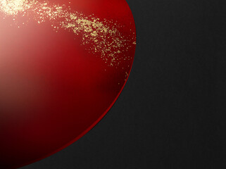 黒色と赤色と金箔の高級感のあるお正月背景