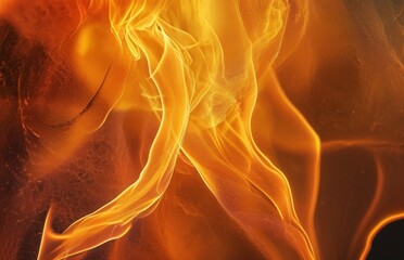 Obraz premium Fire emerges from a vase featuring a woman's face.