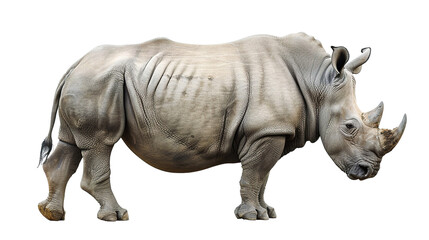 Obraz premium Rhinoceros isolated on transparent background, PNG
