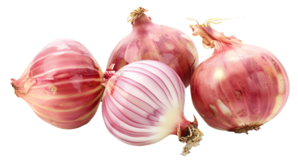 Shallot isolated on transparent background, PNG