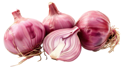 Shallot isolated on transparent background, PNG