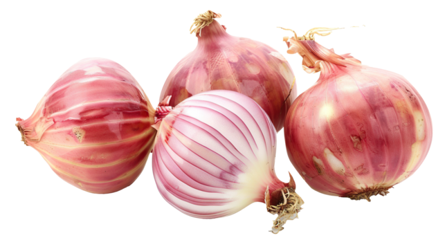 Shallot isolated on transparent background, PNG