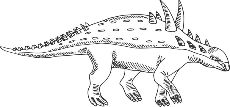 black and white dinosaur drawing