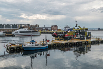 Schiffe im Hafen von Hammerfest, Norwegen