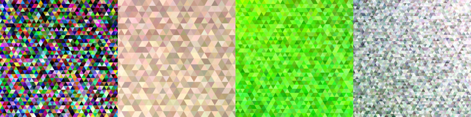 Abstract triangle polygon background set