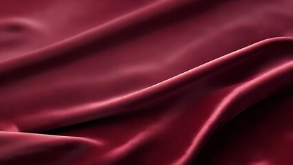 Obraz premium Red fabric draping with soft, flowing folds. Suitable as a background for fashion or interior design projects. Rich texture.