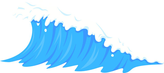 Wave icon. Swirl icon. Cartoon style.