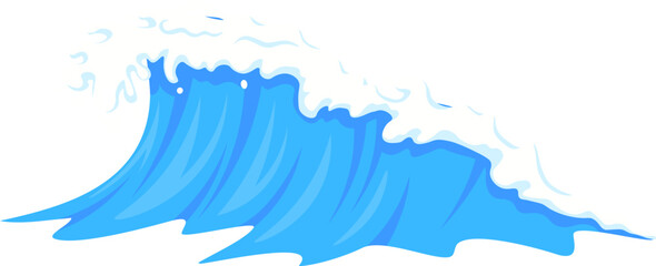 Ocean icon. Flat style. Wave icon.