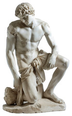 Obraz premium PNG Greek statue adult male sculpture.