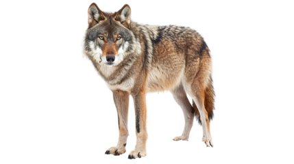 Wolf isolated on transparent background, PNG